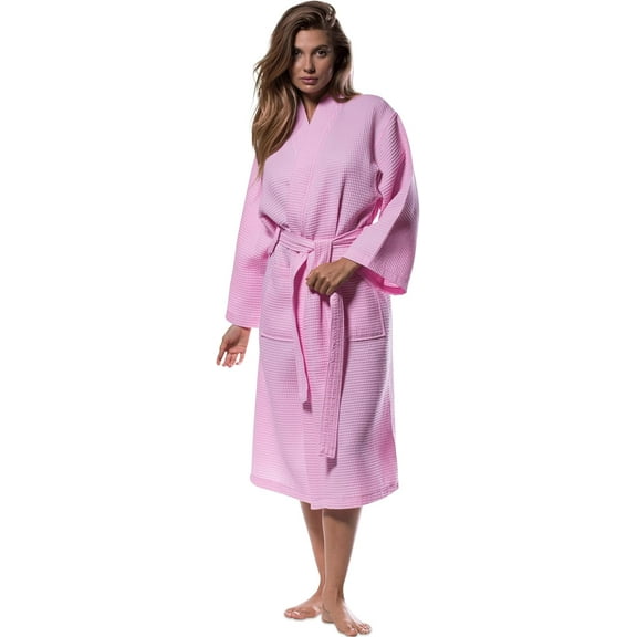 Lightweight Full-Length Robes For Women Waffle Kimono Bathrobe - Soft, Fast-Drying, Long-Lasting Cotton Blend Unisex