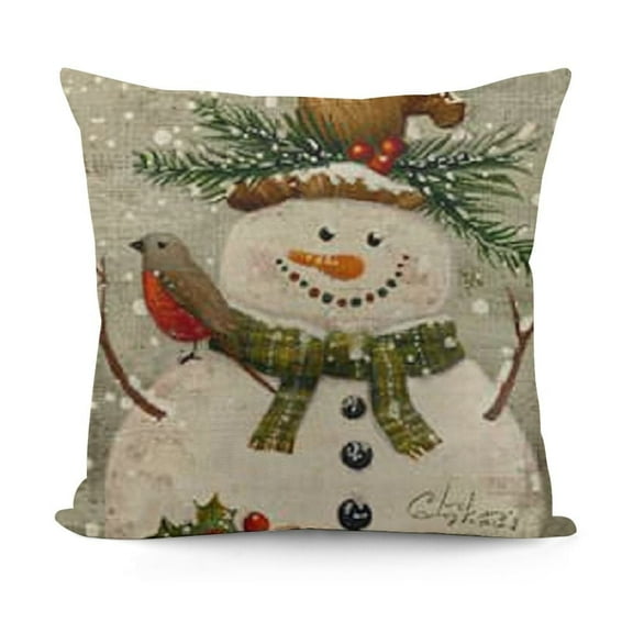 SHANXI Festive Christmas Pillow Cover - Cozy Cushion Case for Holiday Decor 12x12in