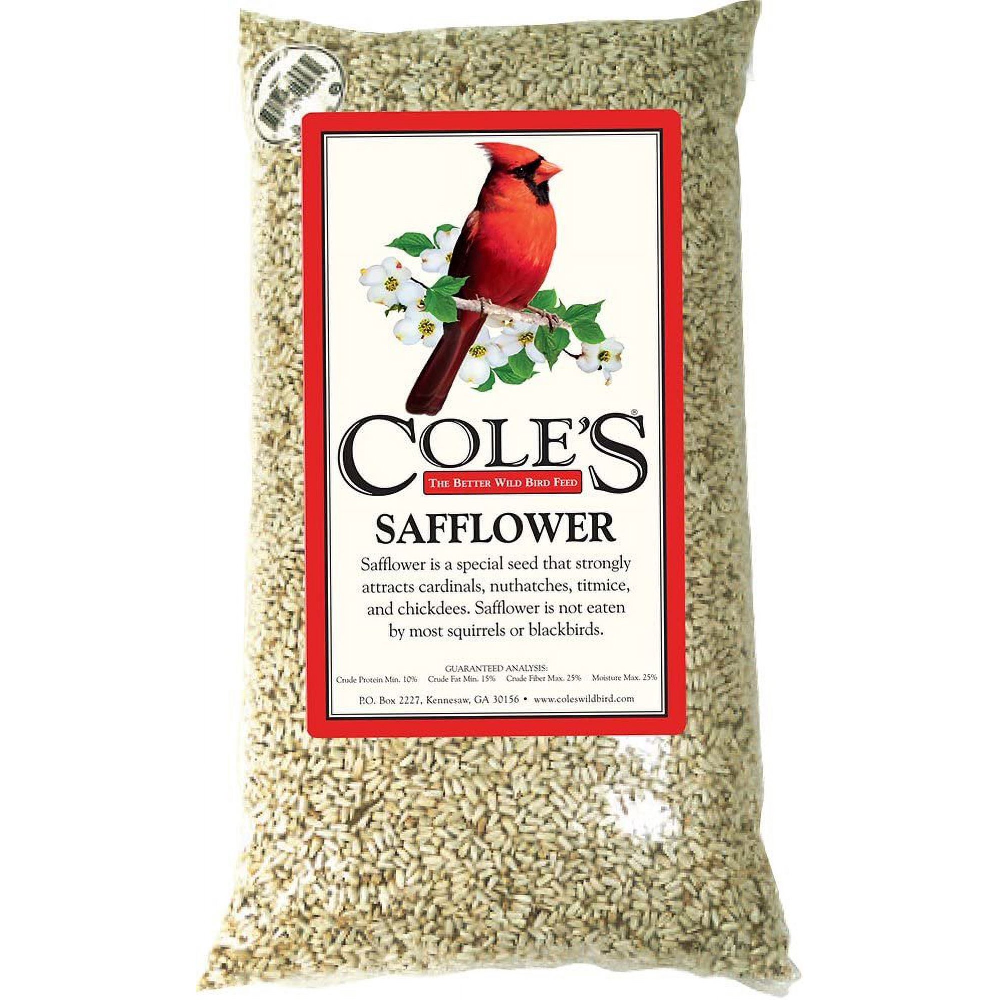 Cole's Wild Bird Products Cole's SA20 Safflower Bird Seed, 20-Pound — Residential Use, Standard Application