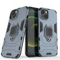 ELEHOLD Heavy Duty Case for iPhone 15,Armor Rugged Protective Magnetic Metal Ring Holder Kickstand Function Shockproof Anti-Scratch Non-Slip Slim Case for iPhone 15,Blue