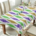 thumbnail image 4 of Coolnut Mardi Gras Rectangle Tablecloth, Spill-Proof Polyester Table Cloth, Table Cover for Kitchen Dining Picnic Holiday Party Decoration, 60"x60", 4 of 7