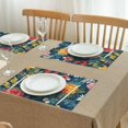 thumbnail image 3 of Pioneer Flower Floral Print Pattern Summer Placemats Table Placemats Set Of 4-Linen Kitchen Washable Placemats Table Mats 12x18 Inch Non-Slip Heat Resistant, 3 of 6