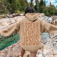 thumbnail image 4 of Christian Hoodies for Women 2025 I Speak The Name Of Jesus Hoodie with Pockets Hooded Sweatshirt Women Pullover, 4 of 6