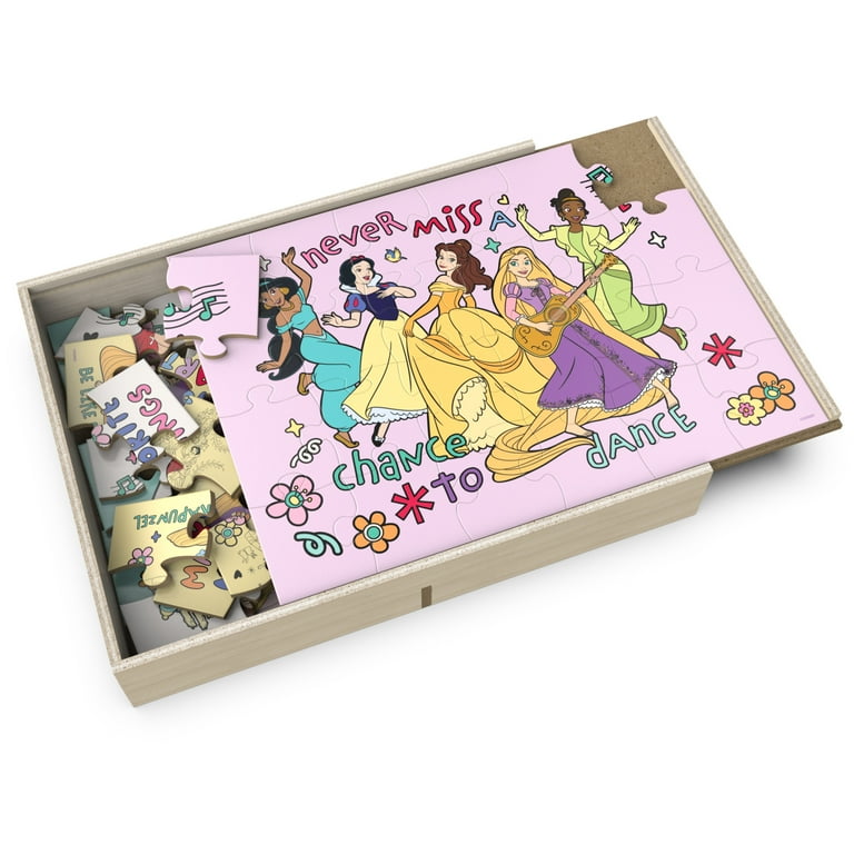 Spin Master Games, Disney Princes 6-Pack of Wooden Jigsaw Puzzles