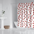 thumbnail image 3 of Strawberry Shower Curtain Waterproof 72x84 Inch Sweet Red Berries & Flowers Decor for Dorms & Apartments, 3 of 5