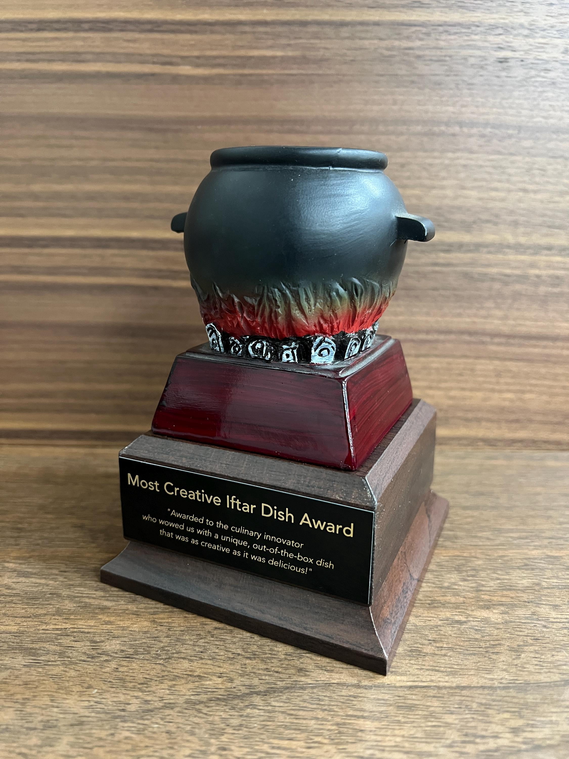 Most Creative Iftar Dish Award - Personalized Ramadan Trophy & Unique Iftar Party Host Gift