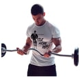 thumbnail image 2 of Playera Jouska Mx Deportiva Bodybuilding Vintage Gym Estampada Tom Platz More Reps Talla XL Blanco, 2 of 4