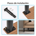 thumbnail image 4 of Patas Para Muebles Puede Ser Ajustable 15-25cm 4 Piezas NEGROS, 4 of 5
