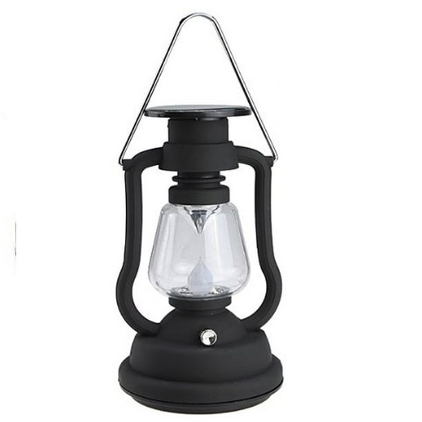 AGPtek Outdoor Solar Lamp For Camping Lantern Black Hand Crank 7 LED