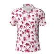 thumbnail image 2 of Daiia Lilies Flowers Pattern Men’s Polo Shirts,Solid Deck Shirt,Classic Fit, Breathable Cotton Polo for Casual and Sport Wear-3X-Large, 2 of 7