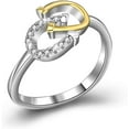 thumbnail image 2 of Horseshoes Rings 925 Sterling Silver Horseshoe Jewelry for Women, 2 of 6