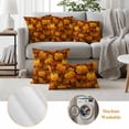 thumbnail image 6 of Orange Pumpkins Fall Outdoor Waterproof Pillow Covers, Thanksgiving Maple Leaf Harvest Decorative Square Throw Pillowcase Sofa Cushion Sham for Patio/Couch/Chair, 18"x18" 2 Pack, 6 of 8