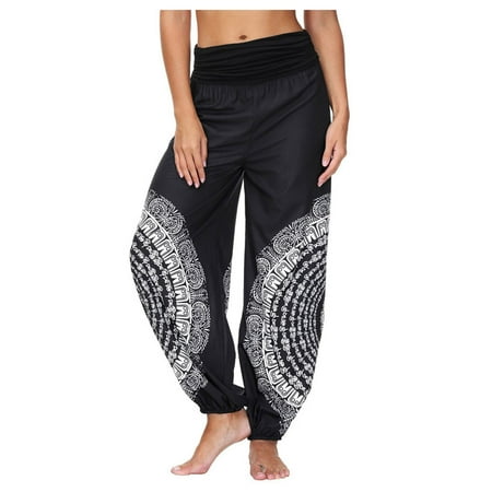 

ZXHACSJ Pajama Pants For Women Print Casual Pants For All Seasons Black XL
