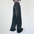 thumbnail image 5 of Bovxnpu Boys Wide Leg Capris Pants Girls Straight Denim Pants Elastic Waist Wide Leg Pants Pants, 5 of 8