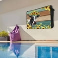 thumbnail image 6 of Outdoor TV Cover 36 to 39 Inches, Sunflower Cow Plant Farm Flower Wood Grain Waterproof and Weatherproof TV Cover with Remote Control Pocket, Flat Screen TV Cover Protector for Outside TV, 6 of 6