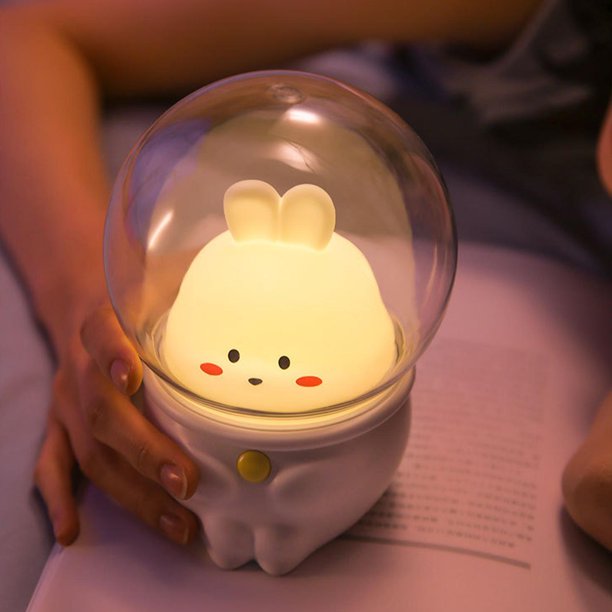 Luz de noche LED para niños Perfecl Conejo de silicona suave para dormitorio de bebés