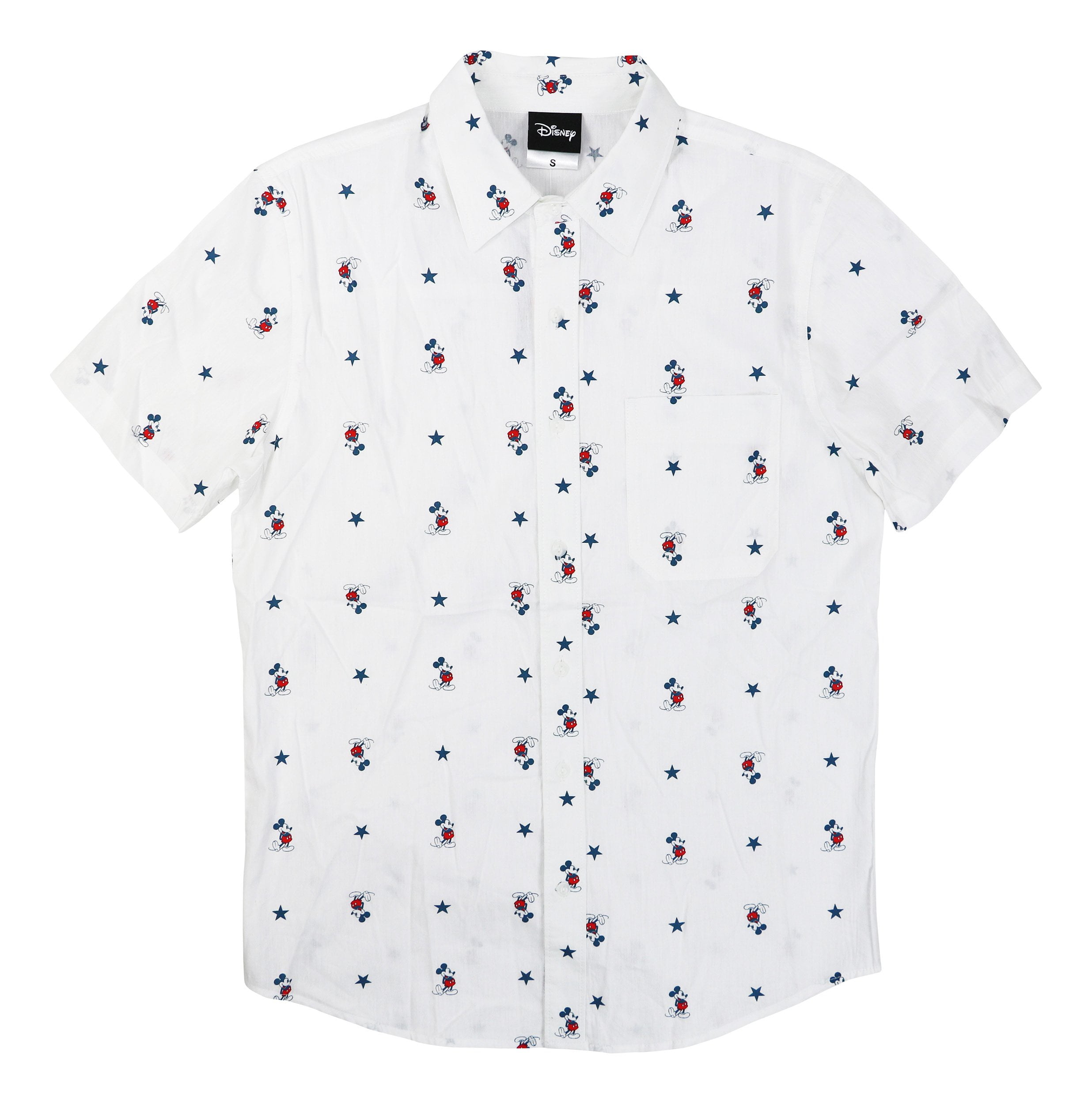mickey mouse button up shirt mens