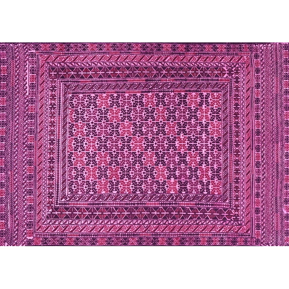 Ahgly Company Indoor Rectangle Southwestern Pink Country Area Rugs, 8' x 12'