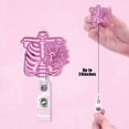 thumbnail image 5 of Retractable Keyring Acrylic Carabiner Badge Holder Skull Badge Reels, 5 of 11