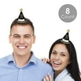 thumbnail image 2 of Big Dot of Happiness Adult 30th Birthday - Gold - Mini Cone Birthday Party Hats - Small Little Party Hats - Set of 8, 2 of 8
