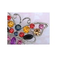 thumbnail image 2 of Vivid Ruby Green Black Colorful Crystal Rhinestone Butterfly Fashion Pin Brooch, 2 of 4