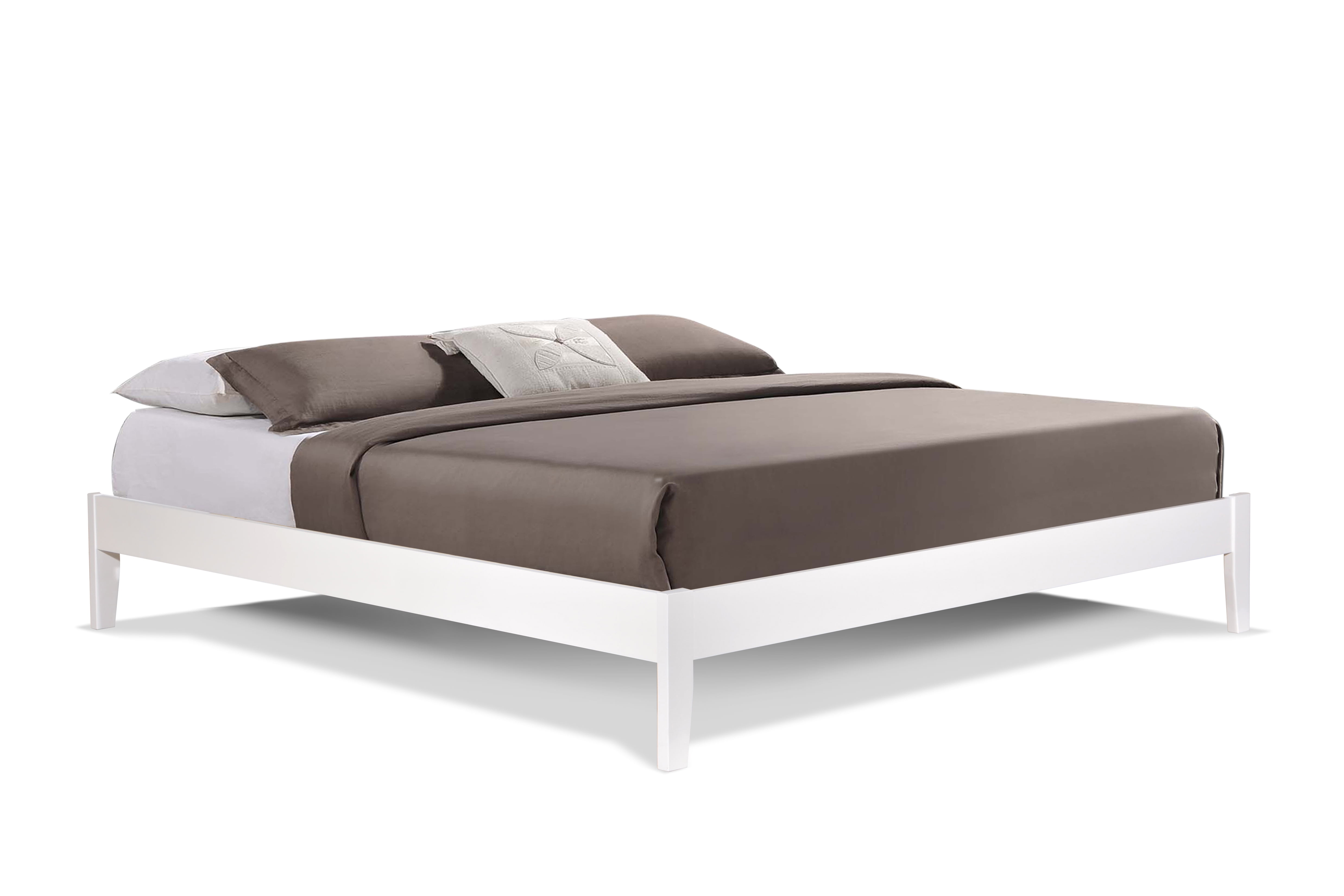 Manhattan Queen Size Eco Friendly Solid Wood Platform Bed In White Manhattan Queen Size Eco Friendly Solid Wood Platform Bed In White Color Com