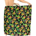 thumbnail image 3 of HAPPY BAY Men's Pareo Regular Holiday Sarong Long Beach Wrap One Size Ebony, Floral Summer Vacation Party, 3 of 6