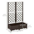 thumbnail image 3 of Outsunny Plastic Raised Bed, Garden Box with Trellis, 32" x 16" x 48", 3 of 9
