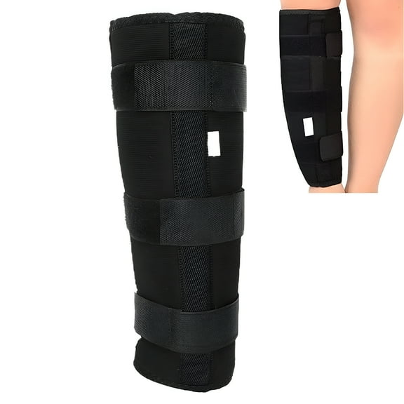 XIRQI Calf Brace Adjustable Shin Splint Support Lower Leg Wrap Calf Fixed Stabilizer Splint and Fibula Protector Shank Fracture Fixation Strap for Men Women(L)