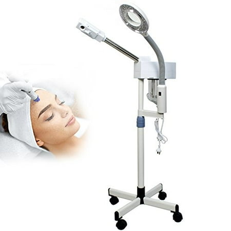 2in 1 Cleanser - Zeny 2 In 1 5X Magnifying Facial Steamer Lamp Hot Ozone Beauty Machine Professional Humidifier Beauty Facial Clean Skin Care Tool Spa Salon