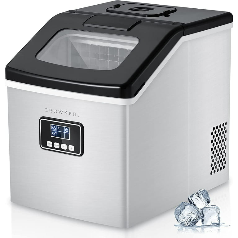 CROWNFUL Ice Maker Machine Countertop, 40LBS/24H, Self-Cleaning - USED 