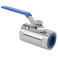 thumbnail image 4 of Válvula de bola de acero inoxidable 304, manual industrial, rosca G3/4 pulgadas, flujo bidireccional para agua del grifo, 4 of 8