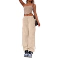 thumbnail image 5 of EFINNY Women's Loose Multi-Pocket Straight-Leg Cargo Pants, 5 of 6