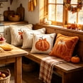 thumbnail image 5 of Fall Pillow Covers Pumpkin Fall Decor 18x18 Orange | Fall Decorations for Home, Plush Faux Fur Farmhouse Accent Pillowcases, Porch Sofa Couch Cushion Bed Livingroom 1PC, 5 of 5