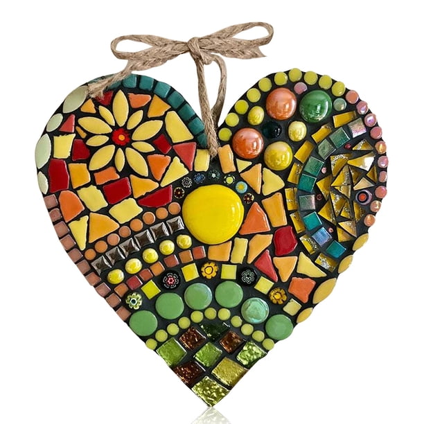 Resina en forma de corazón Escultura Cuarto de baño Decoración de la pared rústica Arte de la boda Decoración de artesanía Jardín Yard Patios Destacados para el hogar Regalos seitruly HA028549-00B