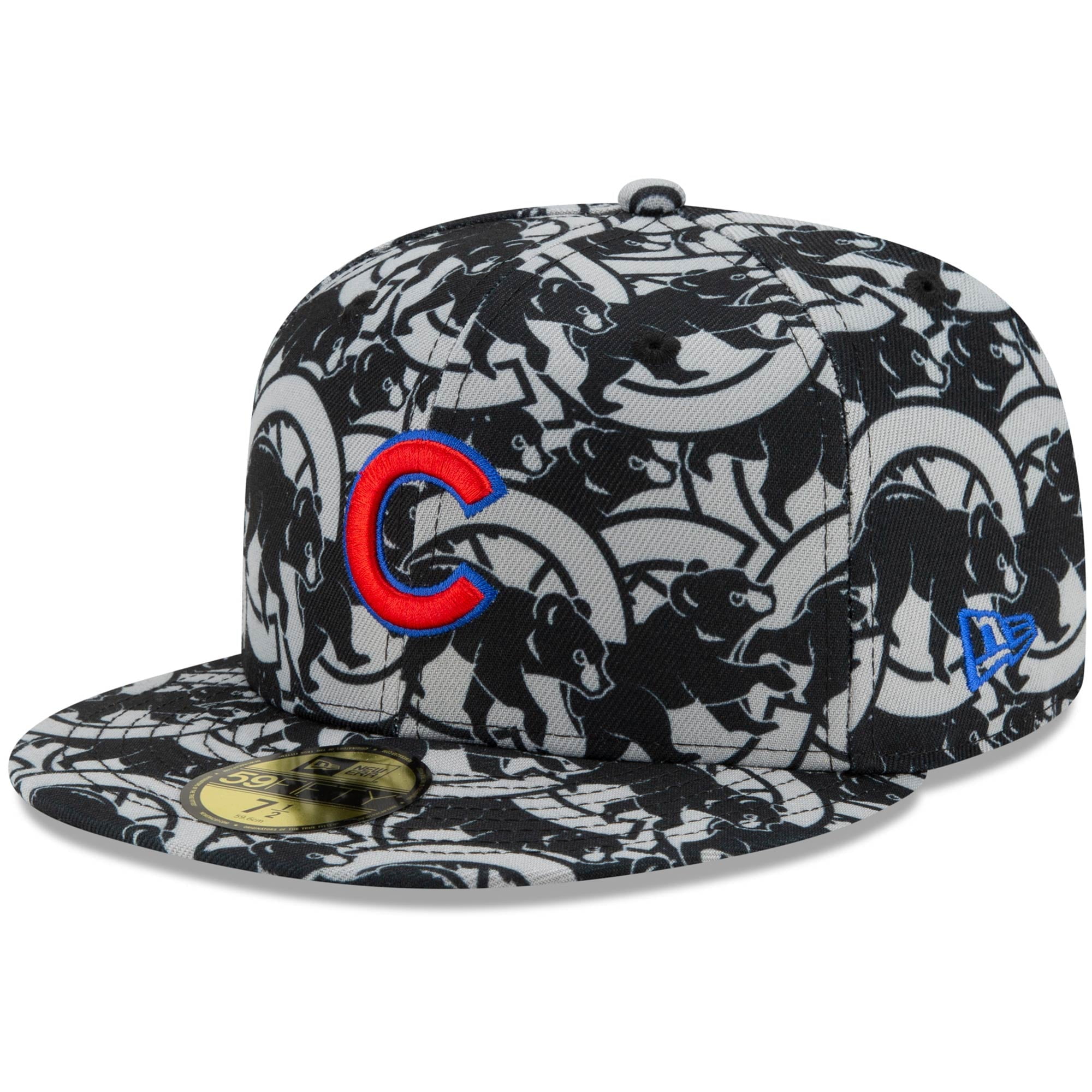 Chicago Cubs New Era Team Print 59FIFTY 