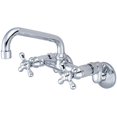thumbnail image 1 of Two Handle Wall Mount Faucet - Polished Chrome, 1 of 1