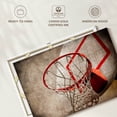 thumbnail image 6 of Elephant Stock Grunge Basketball Hoop Wall Art - Horizontal Canvas Wall Art - Living Room Wall Decor - Sports Canvas - Red And Black Decor - 30" x 20", 6 of 8