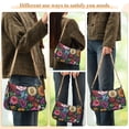 thumbnail image 4 of FORMRS Womens Shoulder Bag with Chain Strap Clutch Purse Cute Tote Handbag, Vibrant Flowers Pattern, 4 of 7