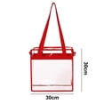 thumbnail image 2 of Bolso de mano transparente aprobado por el estadio con cierre de cremallera Bolso bandolera en ángulo con ajustable, 2 of 5