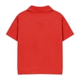 thumbnail image 4 of Gamivast Collared Shirts for Boys Solid V-Neck Loose Fit Lightweight Breathable Tops Waffle-Knit Textured Short Sleeve T-Shirts Casual Daily School outdoor Golf outfits, 4 of 7