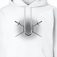 thumbnail image 3 of Inktastic Fencing Mask Foils Halftone Adult Hoodie Sweatshirt, 3 of 4