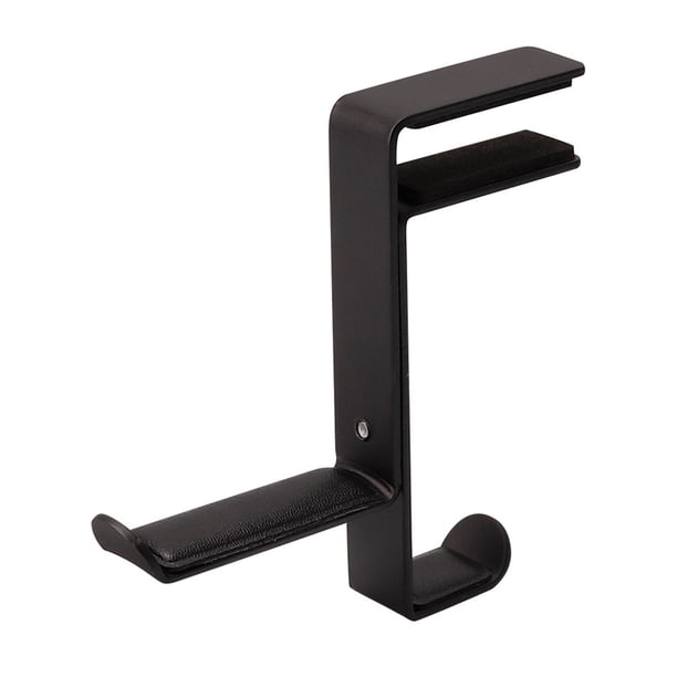 Injueey Soporte para auriculares PU ajustable fácilmente accesorios ligeros colgador de auriculares estante de exhibición de de Metal Juegos de teclado y mouse para computadora negro
