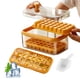 thumbnail image 5 of Bandeja De Hielo Herramientas de bandeja de cubitos de hielo de doble capa de molde de hielo DIY con tapa y pala de hielo (amarillo) Likrtyny Libre de BPA, 5 of 9
