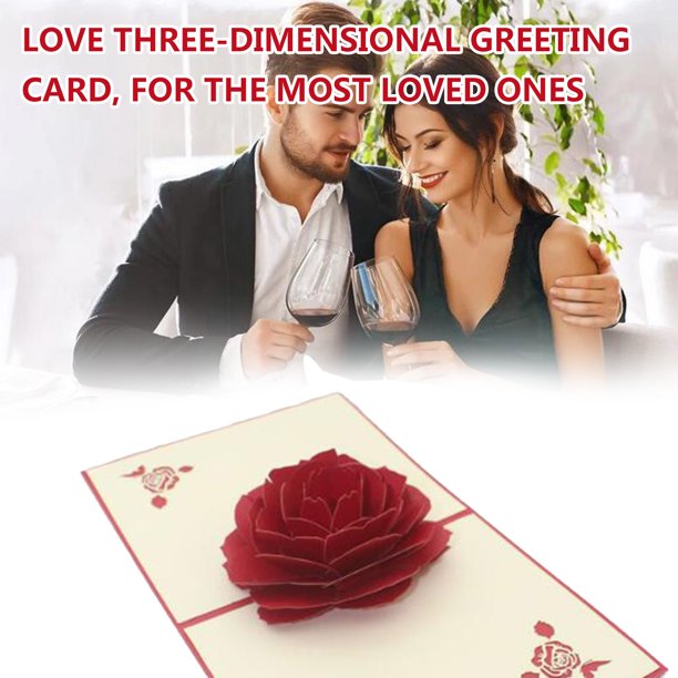 Ganfancp Tarjeta de San Valentín Tarjeta de Felicitación de Papel Tarjeta de Bendición Liquidación 1X Tarjeta de Felicitación