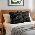 thumbnail image 6 of Pillow Covers 26x26 Set of 2, Black Throw Pillow Covers Decorative Couch Cushion Cover, Abstract White Polka Dot Geometric Modern Art Microfiber Soft Square Pillowcases for Bedroom Living Room Sofa, 6 of 9