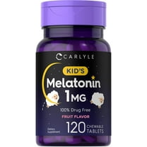 Kids Melatonin 1mg | 120 Chewable Tablets | Fruit Flavor | by Carlyle