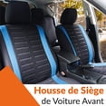 thumbnail image 2 of Fundas universales para asientos delanteros de coche, color negro y gris | Fundas universales para asientos de coche (conductor y pasajero) | Accesorios de interior (azul), 2 of 5