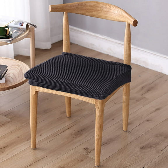 YOPINCO Black Dining Chair Seat Covers Chair Slipcovers Corduroy seat cushion cover For Dining Chair Office Home Decor