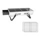 thumbnail image 3 of Parrilla de carbón para barbacoa, parrilla para barbacoa de camping, parrilla plegable de acero inoxidable para madera. Plata sin sartén, 3 of 8